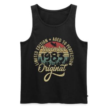 November 1983 Anniversary Gift November 1983 - Men's Premium Organic Tank Top - black - Front - Michal (187cm)