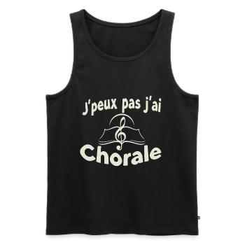 I can't I have a choir - Men's Premium Organic Tank Top - black - Front - Michal (187cm)