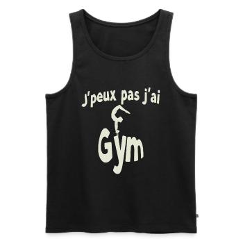 Ich kann nicht, ich habe ein Fitnessstudio - Männer Premium Bio Tank Top - Schwarz - Vorne - Michal (187cm)