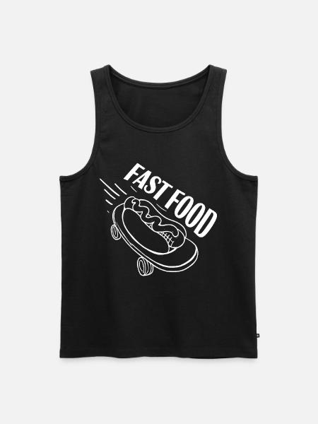 Fast Hot Dog Skateboard Longboard - Men's Premium Organic Tank Top - black