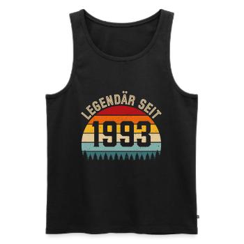 Legendary since 1993 – Born in 1993 - Men's Premium Organic Tank Top - black - Front - Michal (187cm)