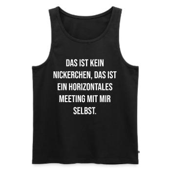 Horizon vers le Soi - Débardeur bio Premium Homme - noir - Devant - Michal (187cm)