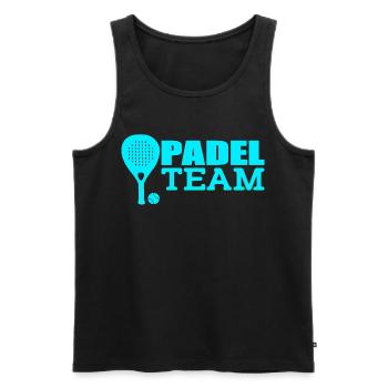 Padel - Männer Premium Bio Tank Top - Schwarz - Vorne - Michal (187cm)