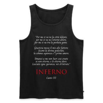 Inferno Canto III Divine Commedy Per me si va - Männer Premium Bio Tank Top - Schwarz - Vorne - AI Model Male 178 light (178cm)
