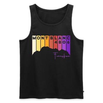 Mont Blanc Finisher Mountaineer Chamonix Montblanc - Men's Premium Organic Tank Top - black - Front - AI Model Male 178 light (178cm)