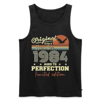 November 1984 Anniversary 1984 November 1984 - Men's Premium Organic Tank Top - black - Front - Michal (187cm)