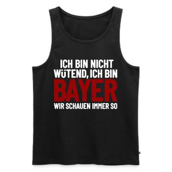 I'm not angry - I'm Bavarian - Men's Premium Organic Tank Top - black - Front - Michal (187cm)