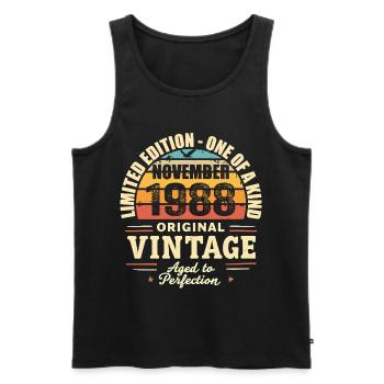 November 1988 Best Gift 1988 - November 1988 - Men's Premium Organic Tank Top - black - Front - Michal (187cm)