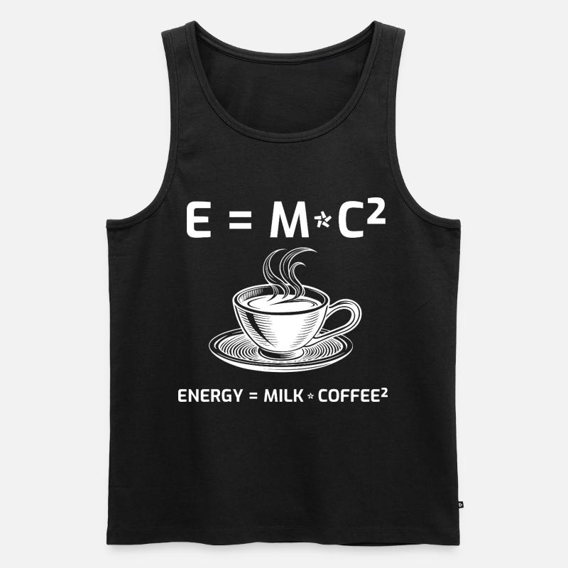 Coffee Drinker Coffee Formula E=MC2 - Men's Premium Organic Tank Top - black