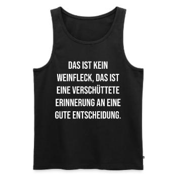Verschüttete Erinnerung: Gute Entscheidung - Männer Premium Bio Tank Top - Schwarz - Vorne - AI Model Male 178 light (178cm)