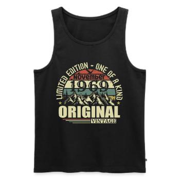 Birthday November 1969 - Men's Premium Organic Tank Top - black - Front - Michal (187cm)