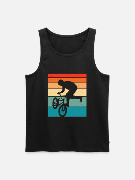 Bmx Retro Bmx Fahrrad - Männer Premium Bio Tank Top - Schwarz