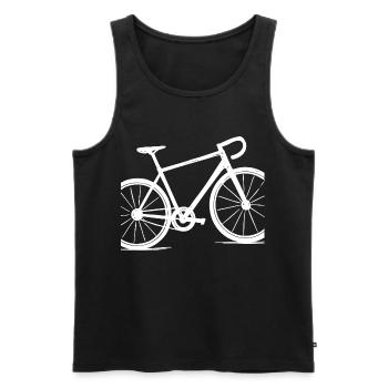 Motivation pour le vélo de route – Bicycle & Cycling Motif - Débardeur bio Premium Homme - noir - Devant - Michal (187cm)