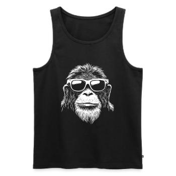 Cool Orangutan Orangutan Monkey Sunglasses - Men's Premium Organic Tank Top - black - Front - Michal (187cm)
