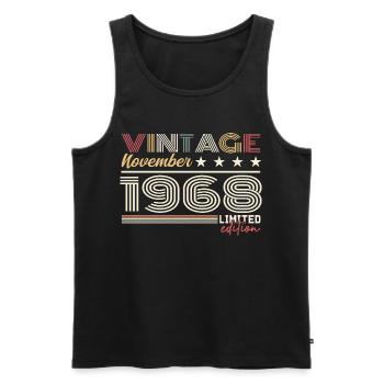 November 1968 - Männer Premium Bio Tank Top - Schwarz - Vorne - Michal (187cm)