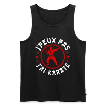 Ich kann nicht Karate haben - Männer Premium Bio Tank Top - Schwarz - Vorne - Michal (187cm)