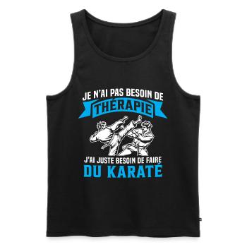 Ich muss nur Karate Karate machen Geschenk Karate - Männer Premium Bio Tank Top - Schwarz - Vorne - Michal (187cm)