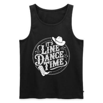 Lone Dance Time Cowboy - Männer Premium Bio Tank Top - Schwarz - Vorne - AI Model Male 178 light (178cm)