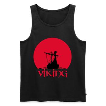 Drakkar viking - Débardeur bio Premium Homme - noir - Devant - AI Model Male 178 light (178cm)
