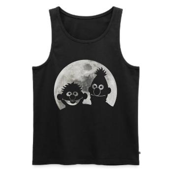 Sesame Street Ernie & Bert In The Moonlight - Men's Premium Organic Tank Top - black - Front - AI Model Male 178 light (178cm)