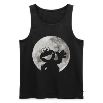 Sesame Street Elmo Under the Full Moon - Men's Premium Organic Tank Top - black - Front - AI Model Male 178 light (178cm)