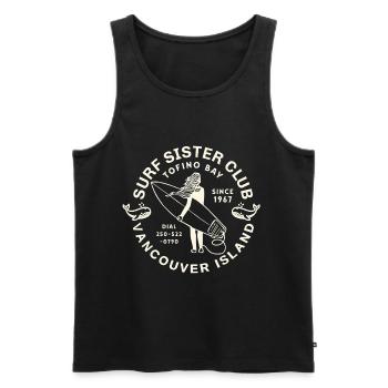 Surfer Club Vancouver Island - Men's Premium Organic Tank Top - black - Front - Michal (187cm)