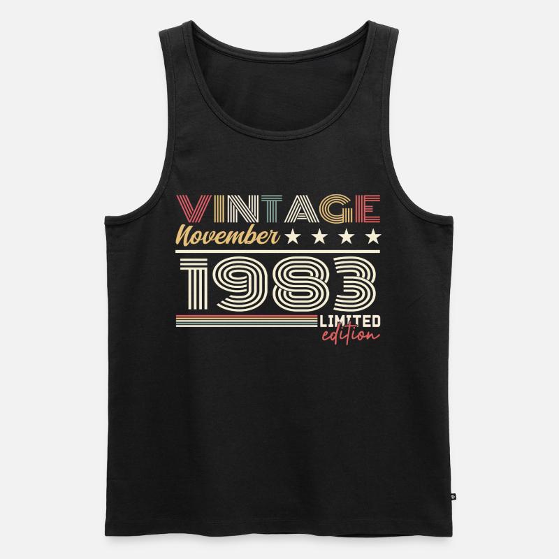 November 1983 - Männer Premium Bio Tank Top - Schwarz