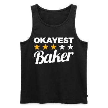 Okayest Baker - Männer Premium Bio Tank Top - Schwarz - Vorne - AI Model Male 178 light (178cm)