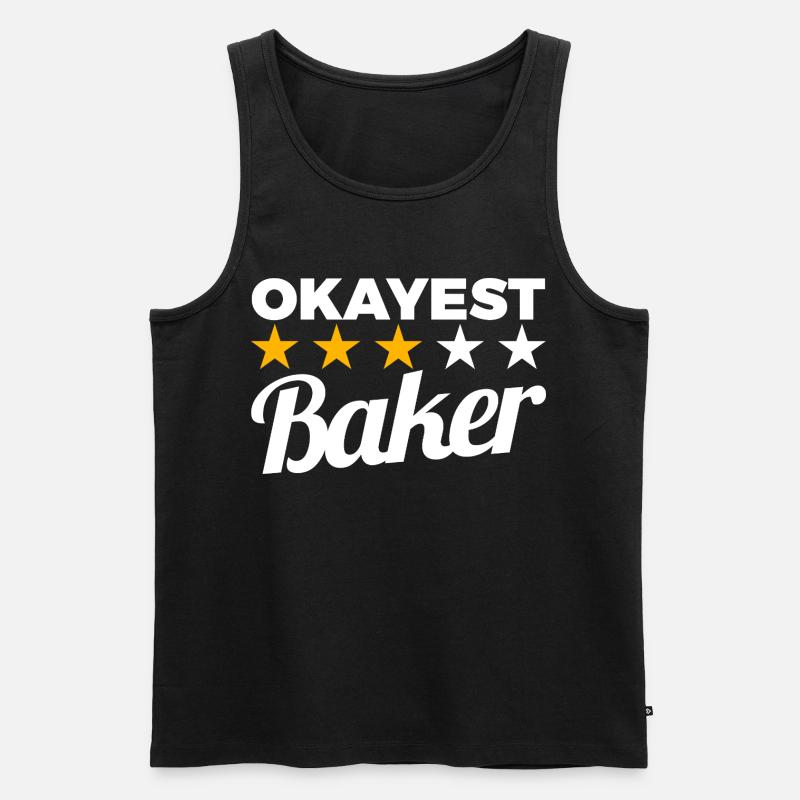 Okayest Baker - Männer Premium Bio Tank Top - Schwarz