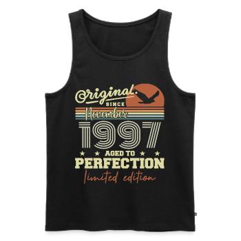 November 1997 Anniversary 1997 November 1997 - Men's Premium Organic Tank Top - black - Front - Michal (187cm)