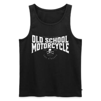 Old School Motorrad Biker Chopper Design - Männer Premium Bio Tank Top - Schwarz - Vorne - AI Model Male 178 light (178cm)