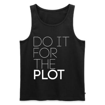 Do it for the plot - Motivation - Men's Premium Organic Tank Top - black - Front - AI Model Male 178 light (178cm)