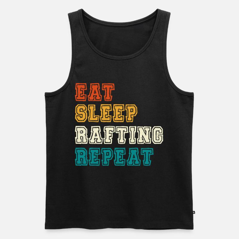 Manger dormir Rafting Répéter - Débardeur bio Premium Homme - noir