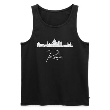 Rom Skyline, Rom Italien - Männer Premium Bio Tank Top - Schwarz - Vorne - Michal (187cm)