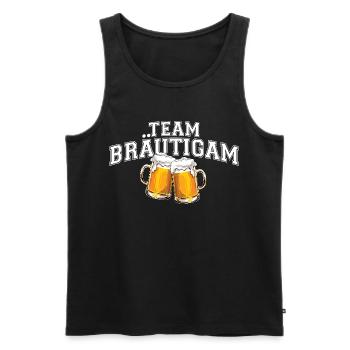 Bachelor Party - Team Groom - Men's Premium Organic Tank Top - black - Front - Michal (187cm)