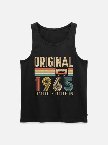 60th birthday 60 years original 1965 - Men's Premium Organic Tank Top - black