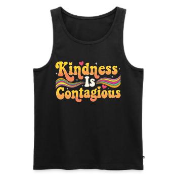 Kindness Emotional Learning Teacher SEL - Men's Premium Organic Tank Top - black - Front - Michal (187cm)
