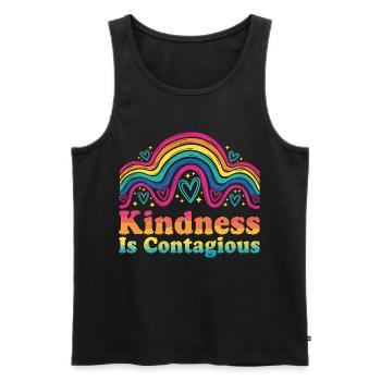 Kindness Emotional Learning Teacher SEL - Débardeur bio Premium Homme - noir - Devant - AI Model Male 178 light (178cm)