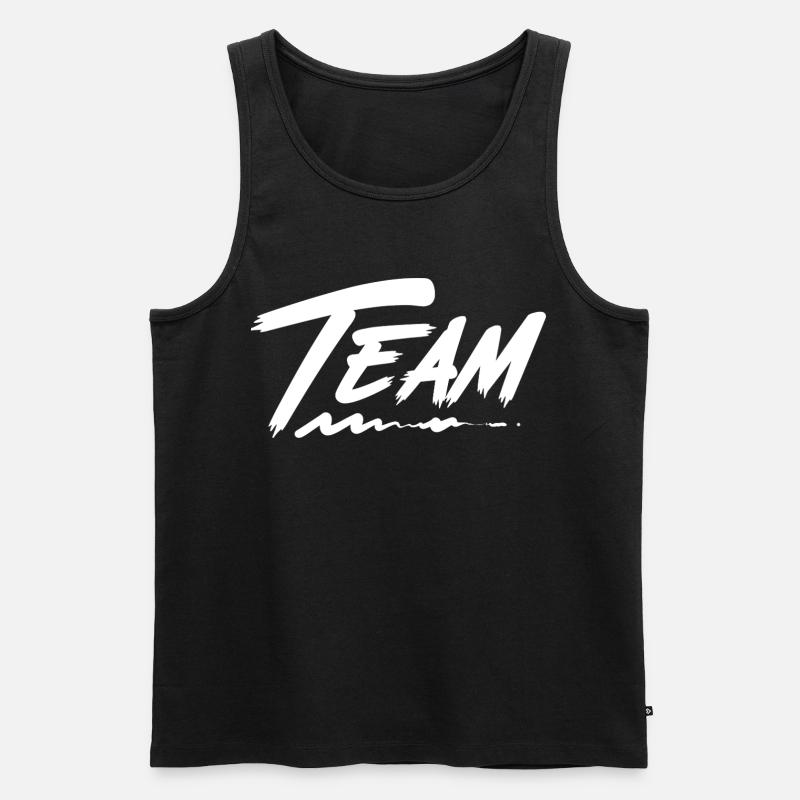 Team  - Männer Premium Bio Tank Top - Schwarz