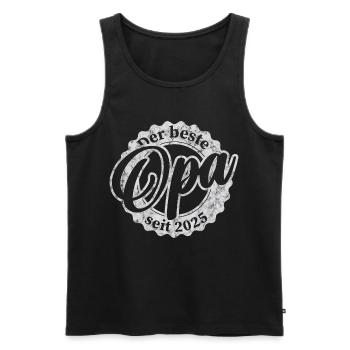 Der Beste Opa seit 2025 - Männer Premium Bio Tank Top - Schwarz - Vorne - AI Model Male 178 light (178cm)