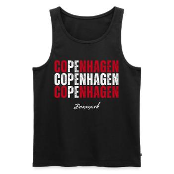 Copenhagen Denmark, memory of Copenhagen - Men's Premium Organic Tank Top - black - Front - AI Model Male 178 light (178cm)