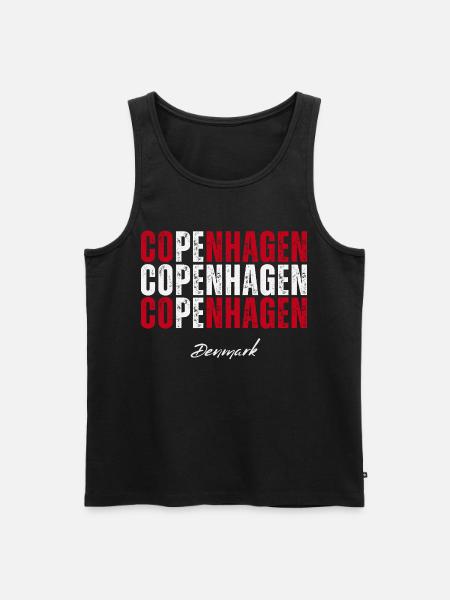 Copenhagen Denmark, memory of Copenhagen - Men's Premium Organic Tank Top - black