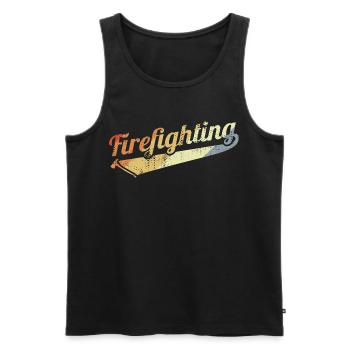 Fire Brigade Vintage Look - Men's Premium Organic Tank Top - black - Front - Michal (187cm)