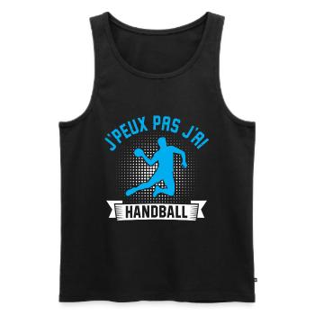 Je Peux Pas J'ai handball Joueur Handballeur - Débardeur bio Premium Homme - noir - Devant - Michal (187cm)