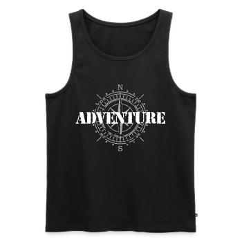 Aventure - Débardeur bio Premium Homme - noir - Devant - Michal (187cm)