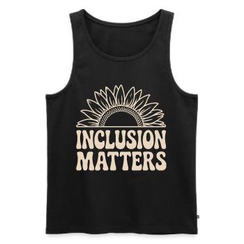 Inclusion Matters Sunflower Design for Diversity - Men's Premium Organic Tank Top - black - Front - Michal (187cm)