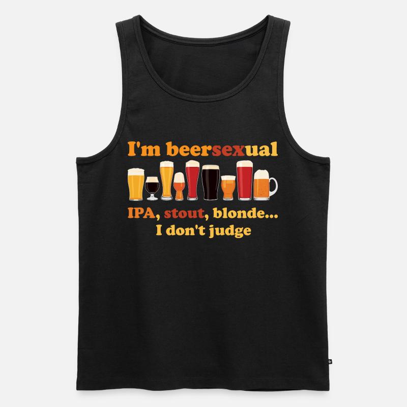 Ich bin ein biersexueller Biertrinker - Männer Premium Bio Tank Top - Schwarz