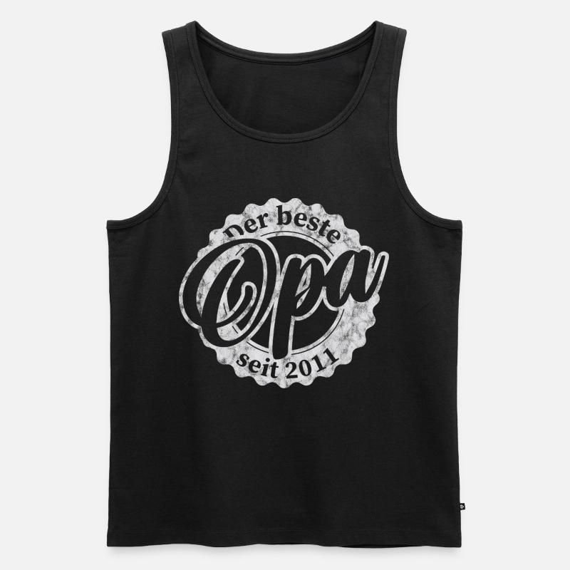 Der Beste Opa seit 2011 - Männer Premium Bio Tank Top - Schwarz