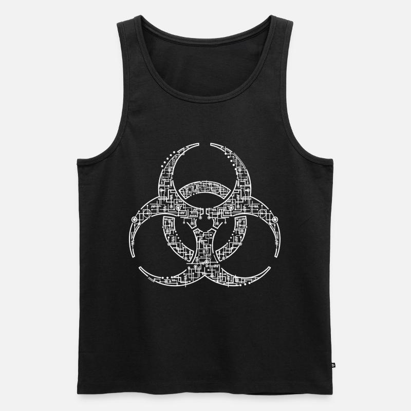 Biohazard-Warnshirt – Edgy Design - Männer Premium Bio Tank Top - Schwarz