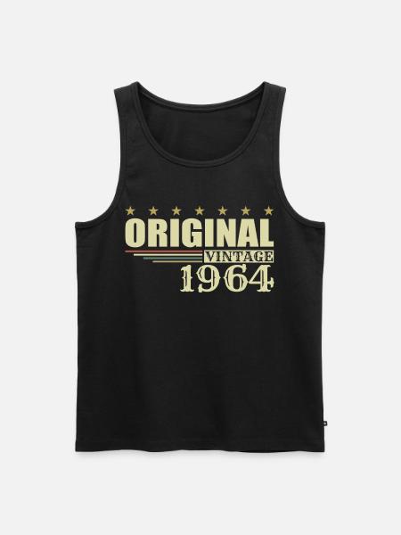 1964 Birthday 1964 - Men's Premium Organic Tank Top - black